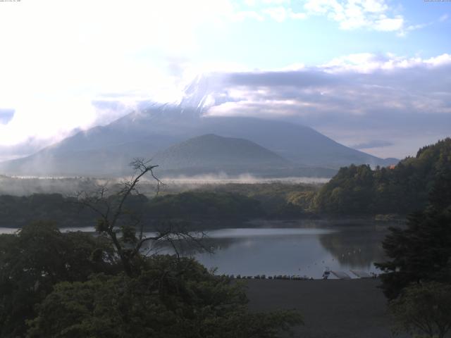 精進湖からの富士山