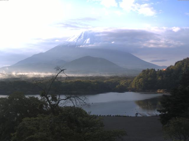 精進湖からの富士山