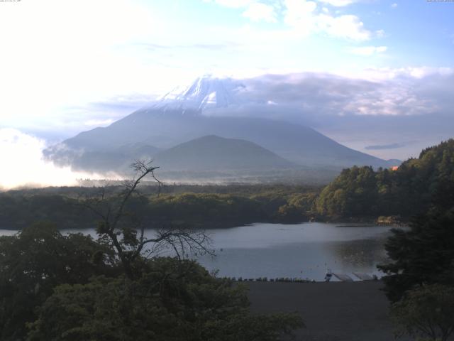 精進湖からの富士山