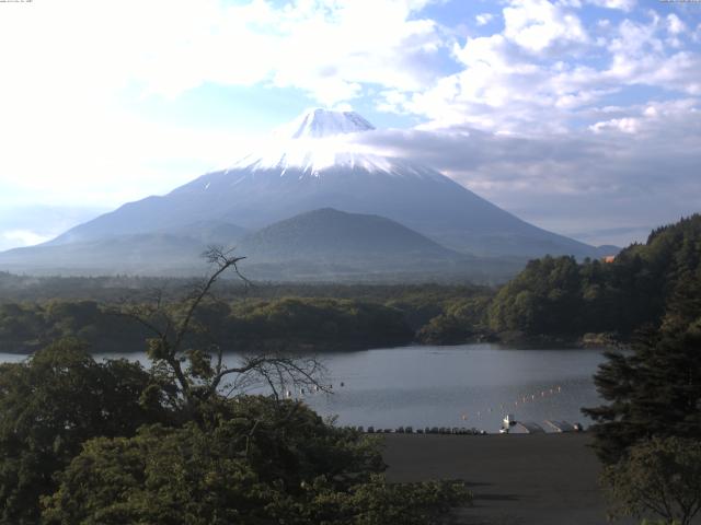 精進湖からの富士山