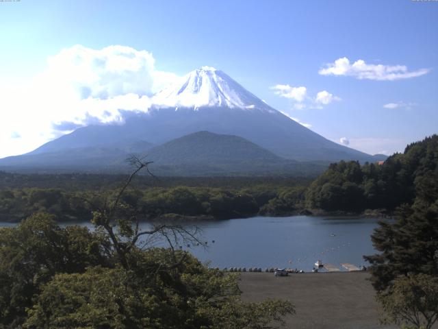 精進湖からの富士山