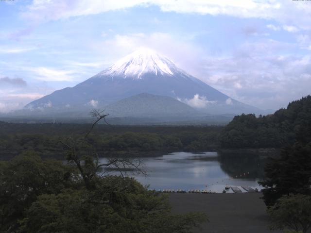 精進湖からの富士山