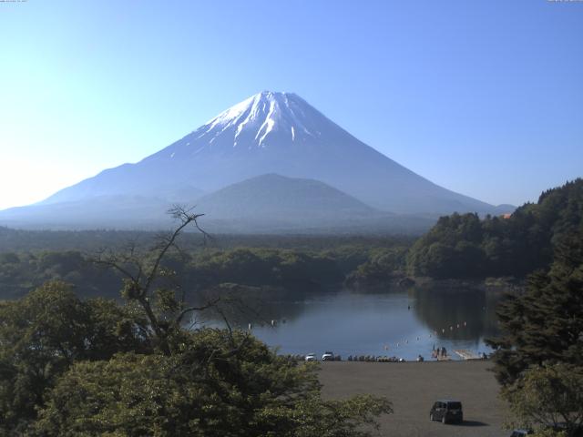 精進湖からの富士山