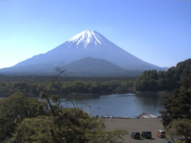 精進湖からの富士山