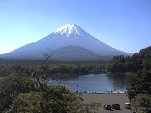 精進湖からの富士山