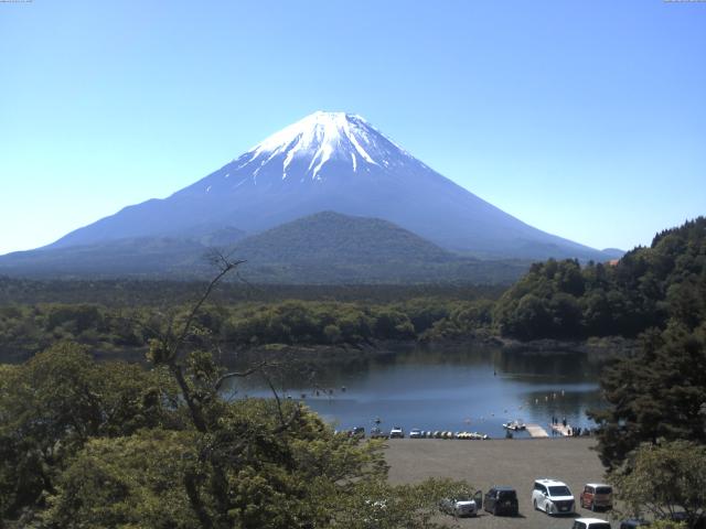精進湖からの富士山