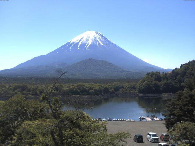 精進湖からの富士山