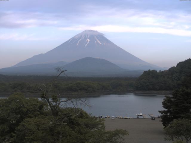 精進湖からの富士山