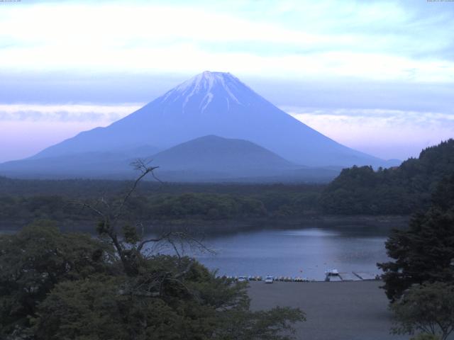 精進湖からの富士山