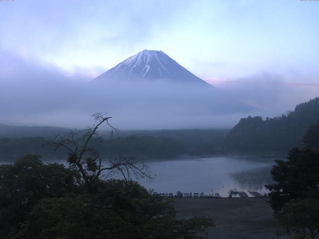 精進湖からの富士山