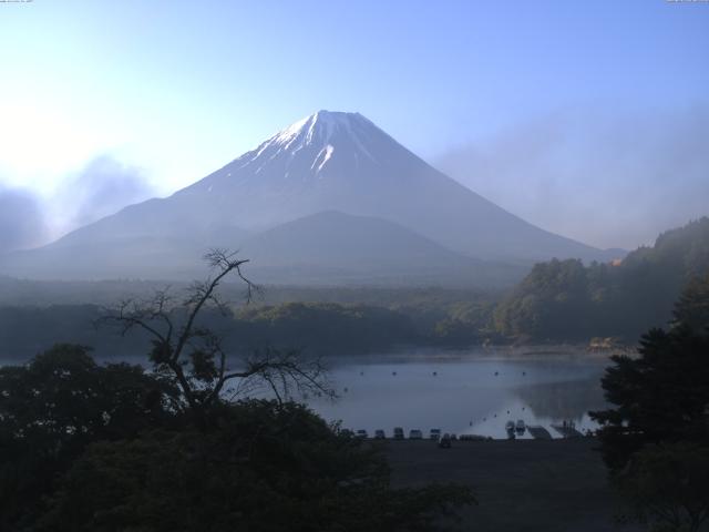 精進湖からの富士山