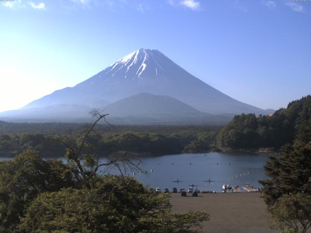 精進湖からの富士山