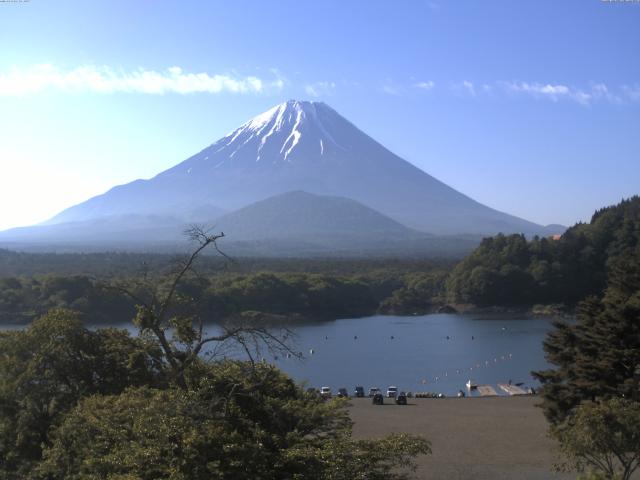 精進湖からの富士山