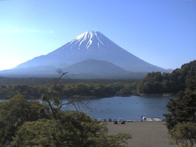 精進湖からの富士山