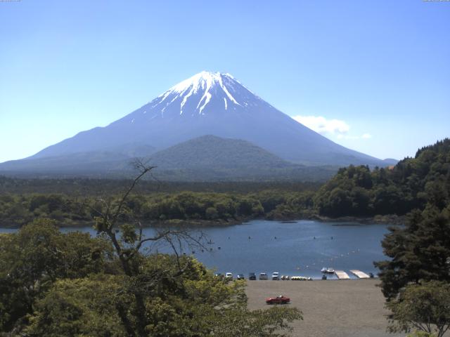 精進湖からの富士山