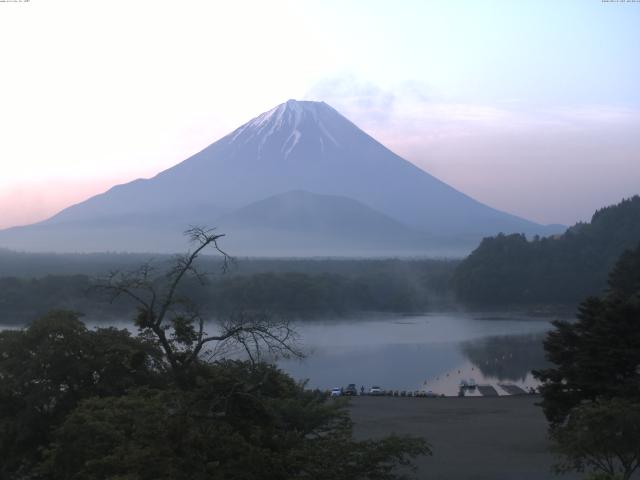 精進湖からの富士山