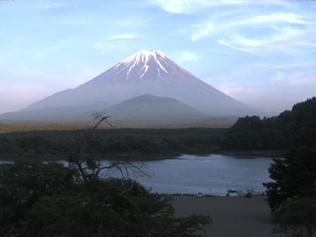 精進湖からの富士山