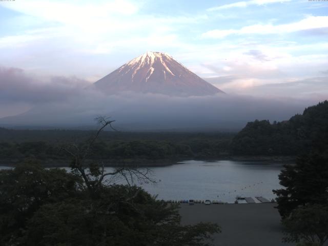 精進湖からの富士山