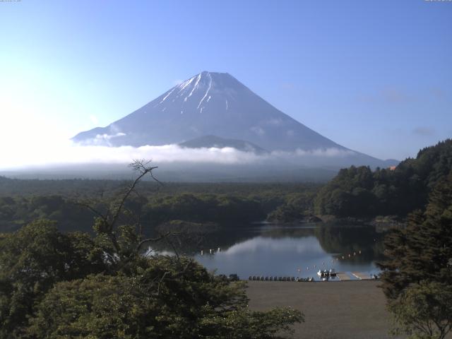 精進湖からの富士山