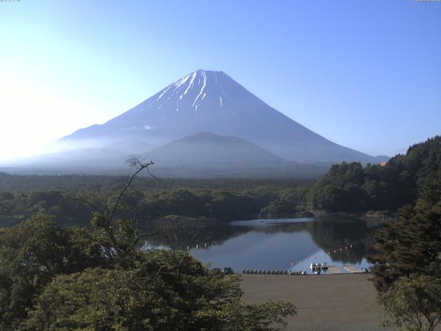 精進湖からの富士山