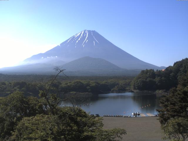 精進湖からの富士山