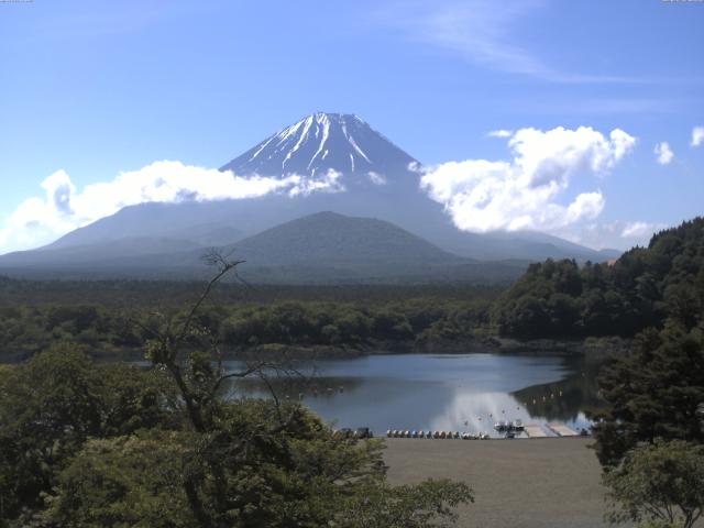 精進湖からの富士山