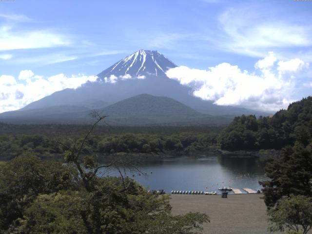 精進湖からの富士山