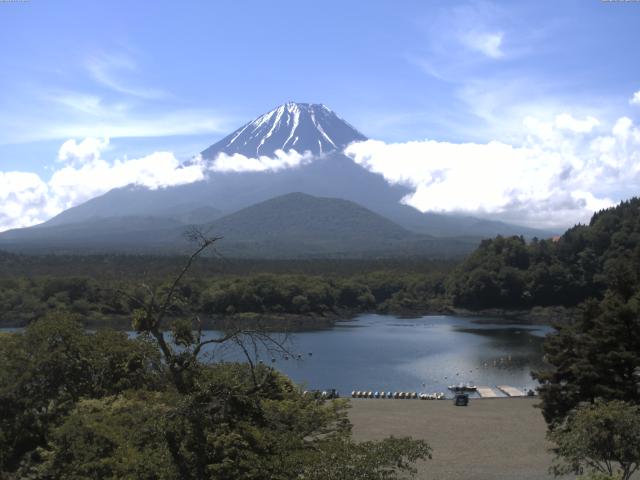 精進湖からの富士山