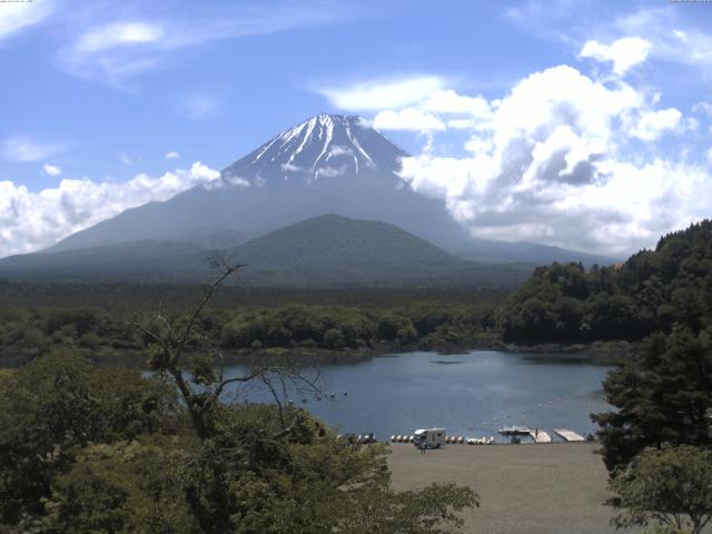精進湖からの富士山
