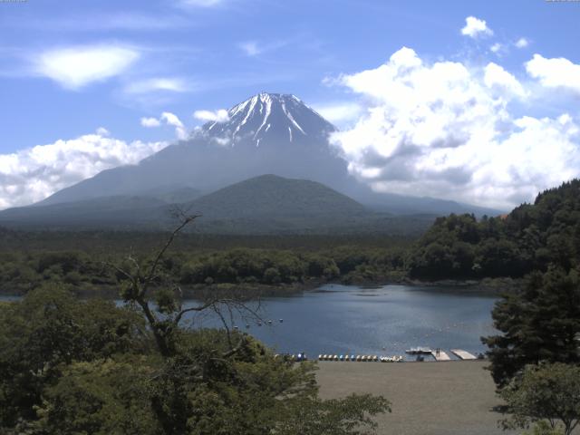 精進湖からの富士山