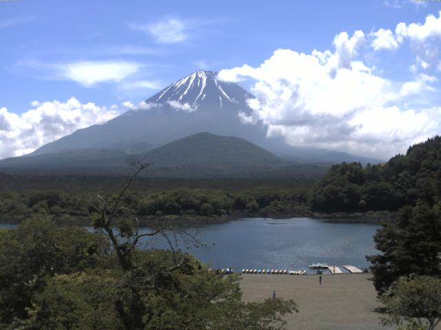 精進湖からの富士山