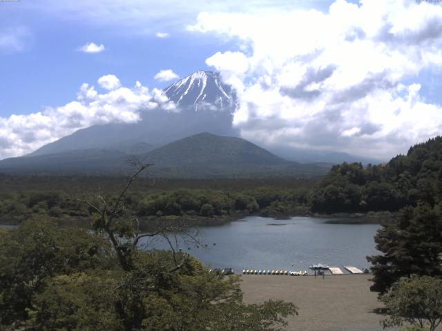 精進湖からの富士山