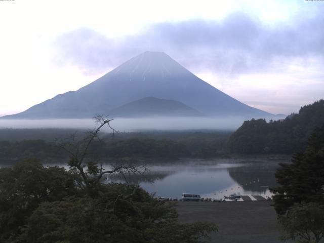 精進湖からの富士山