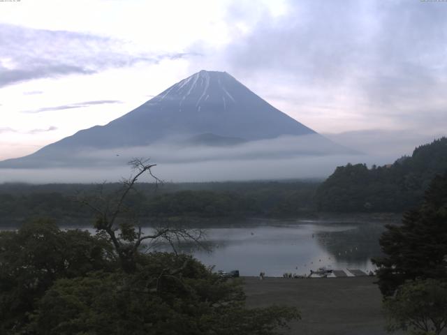 精進湖からの富士山