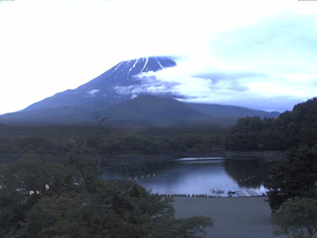 精進湖からの富士山