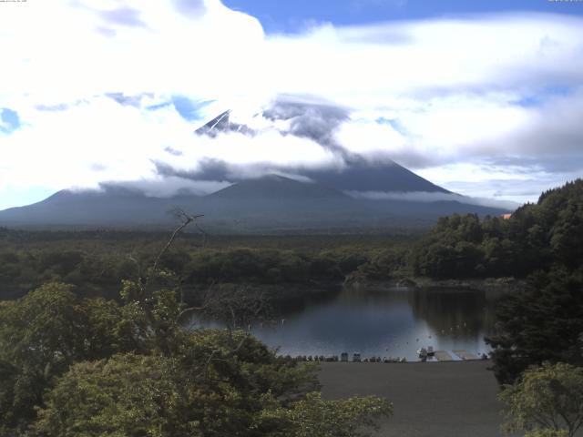 精進湖からの富士山