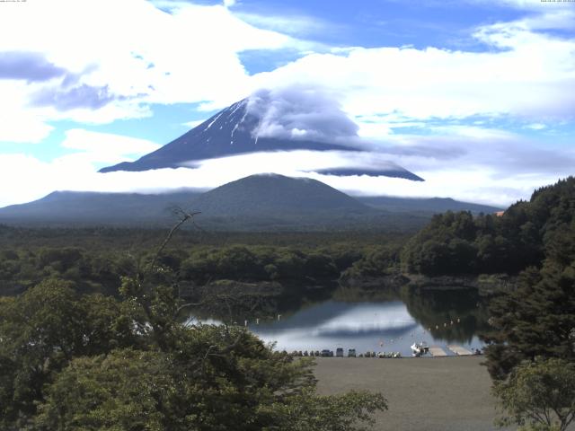精進湖からの富士山