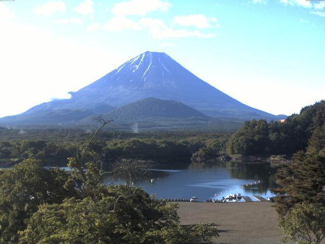 精進湖からの富士山