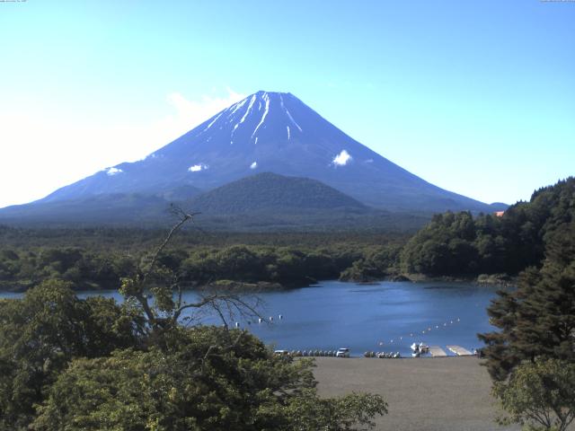 精進湖からの富士山