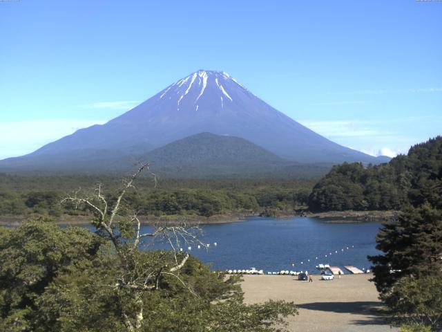 精進湖からの富士山