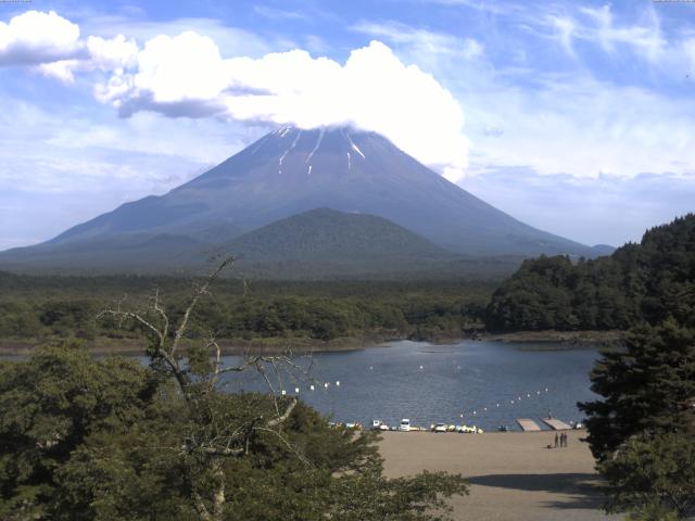 精進湖からの富士山