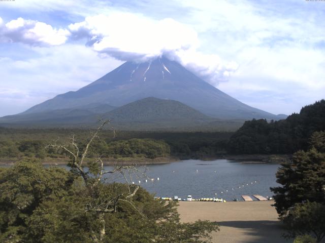 精進湖からの富士山