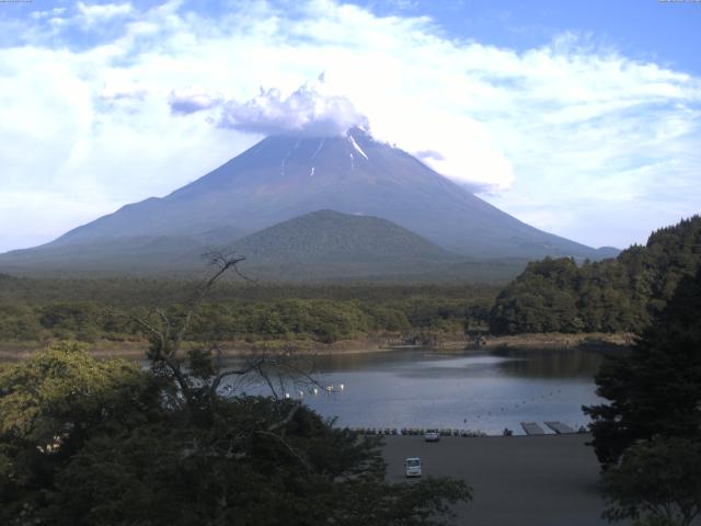 精進湖からの富士山