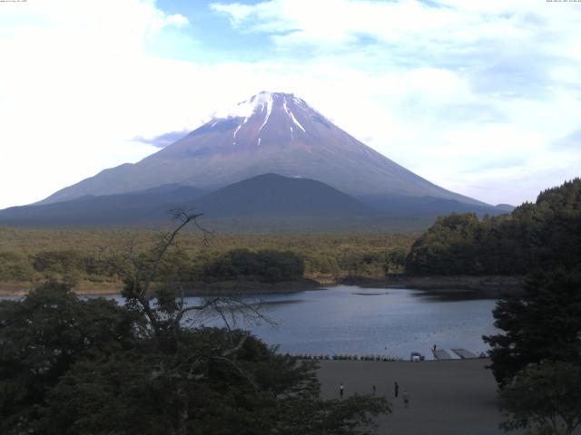 精進湖からの富士山