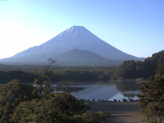 精進湖からの富士山