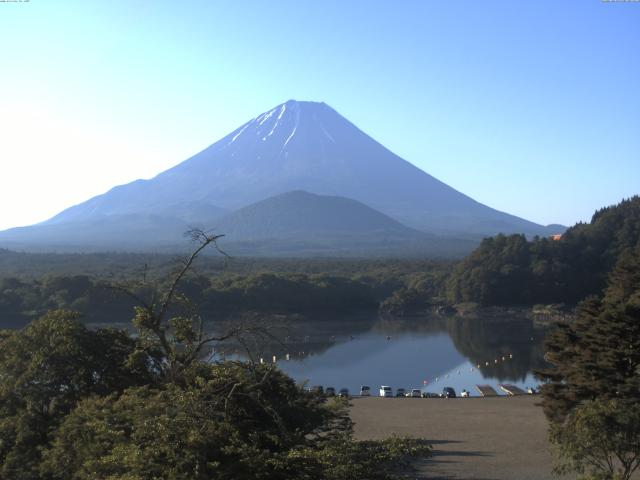 精進湖からの富士山