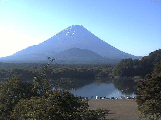 精進湖からの富士山