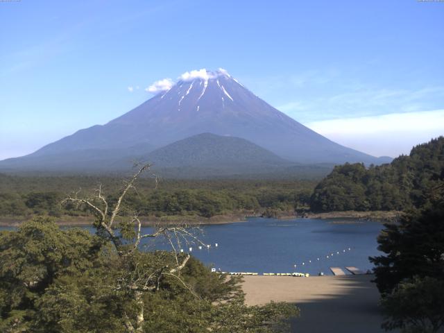 精進湖からの富士山