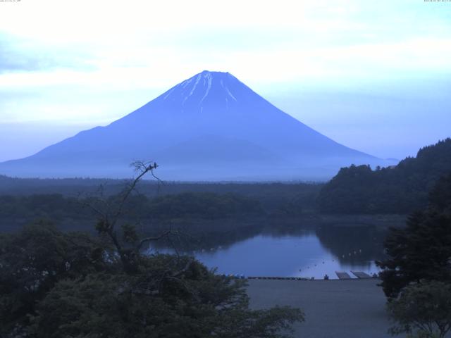精進湖からの富士山