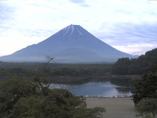 精進湖からの富士山